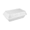 Pactiv SmartLock Foam Hinged Containers, Med, 8.75x5.5x3, 1-Comp, Wht, PK220 YHLW01880000 - alternate 1